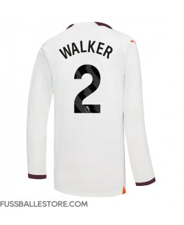 Günstige Manchester City Kyle Walker #2 Auswärtstrikot 2023-24 Langarm